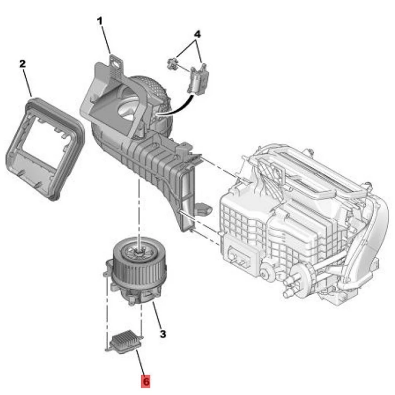6441CQ Car Heater Blower Motor Heater Fan Blower Motor For Peugeot 3008 , 5008 1.6 / 2.0 HDI (Manual)
