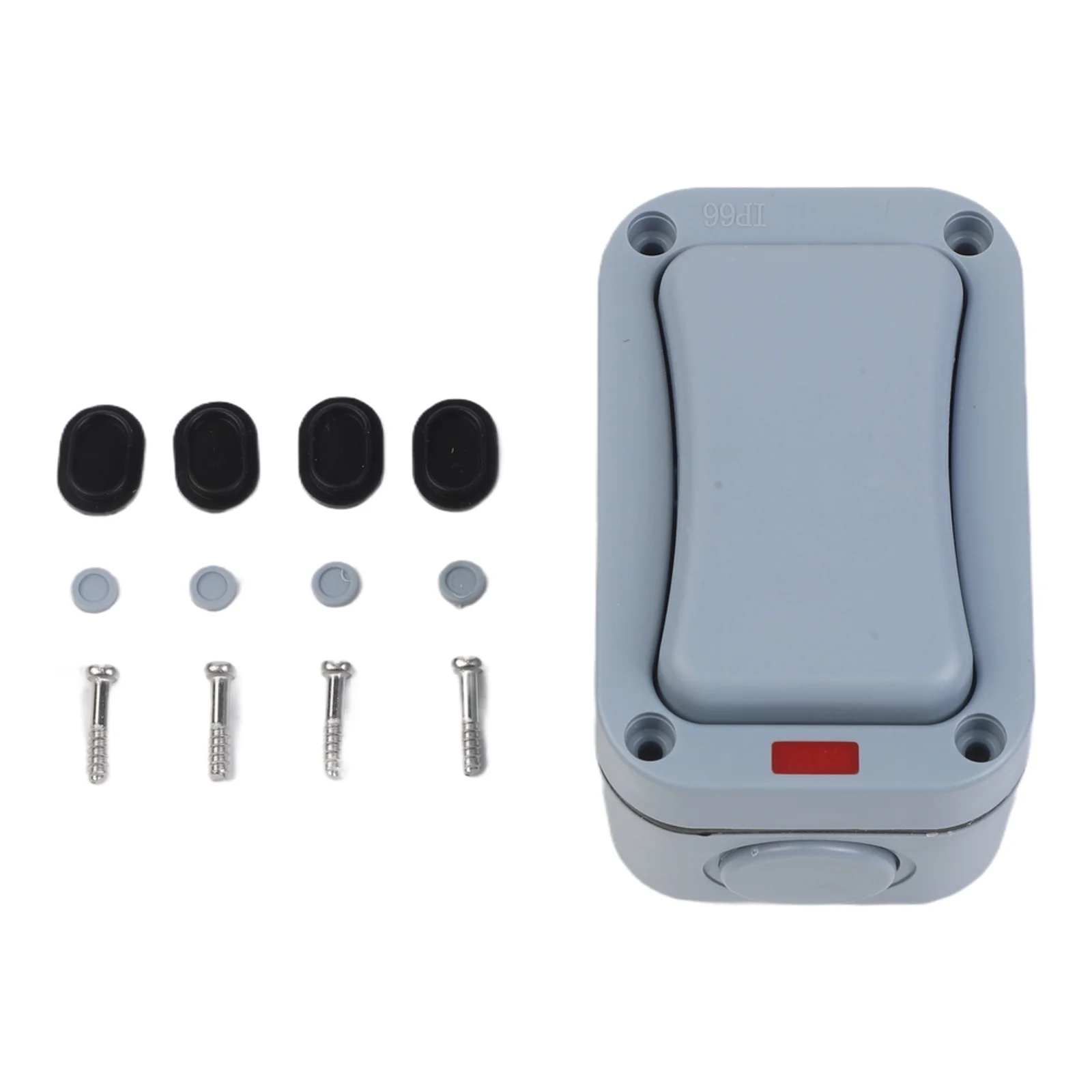 Outdoor Light Switch 1 Gang Wall Mount with LED Indicator IP66 Waterproof Rated for Garden and External Electrical Use