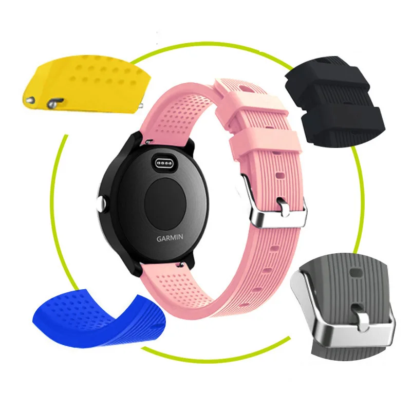Amazfit GTS 2 미니 2e /GTR 42mm 스포츠 시계 스트랩 팔찌 Correa Huami Amazfit Bip S Lite U Pro 용 20mm 실리콘 밴드