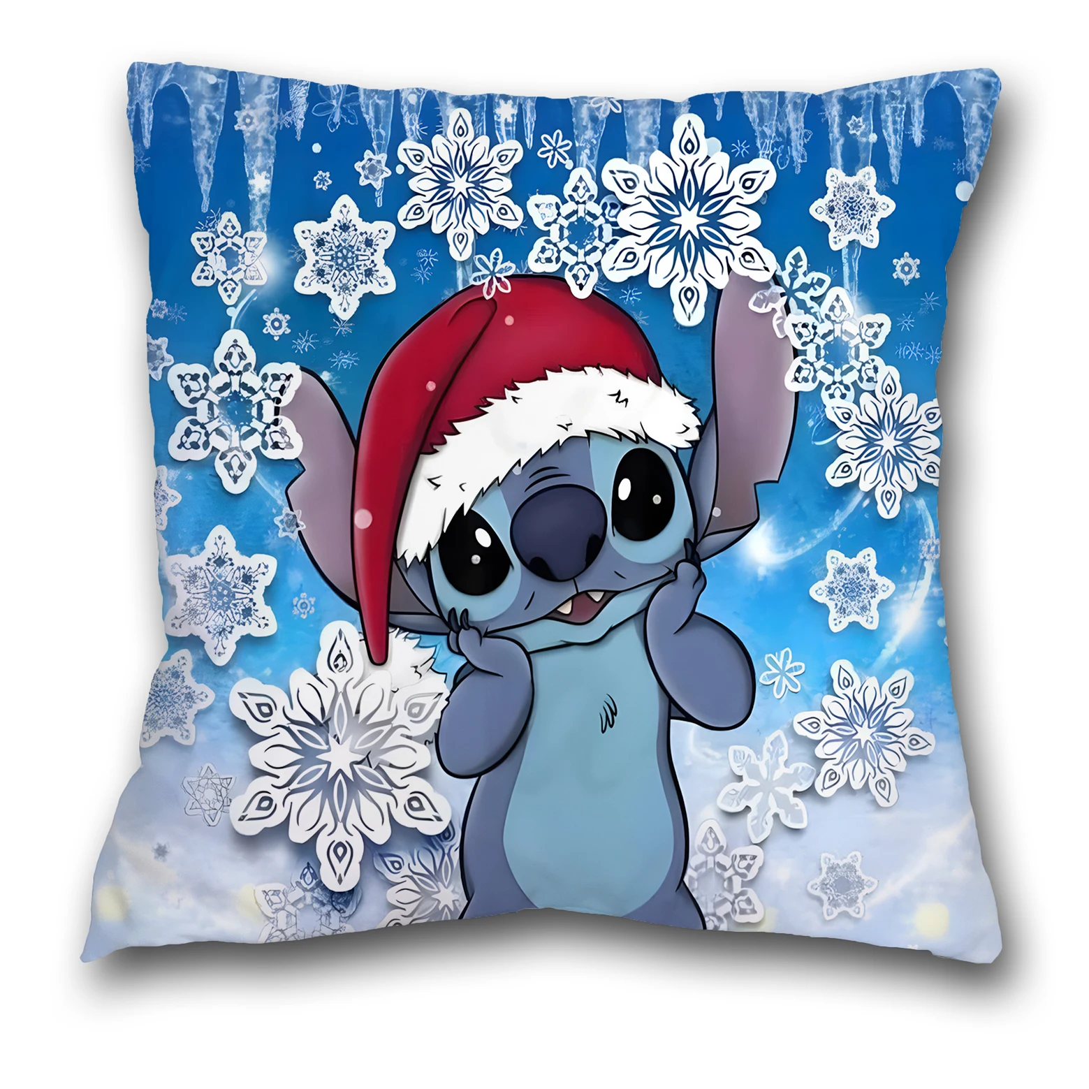 2024 natal novo anime disney stitch série dos desenhos animados fronha 45x45cm delicado bonito capa de almofada decorativa para casa sofá