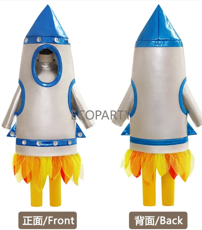 motoparty space rocket Cosplay Space stage astronaut spacesuit Costume performance Halloween for Kid disfraz drop ship ecoparty