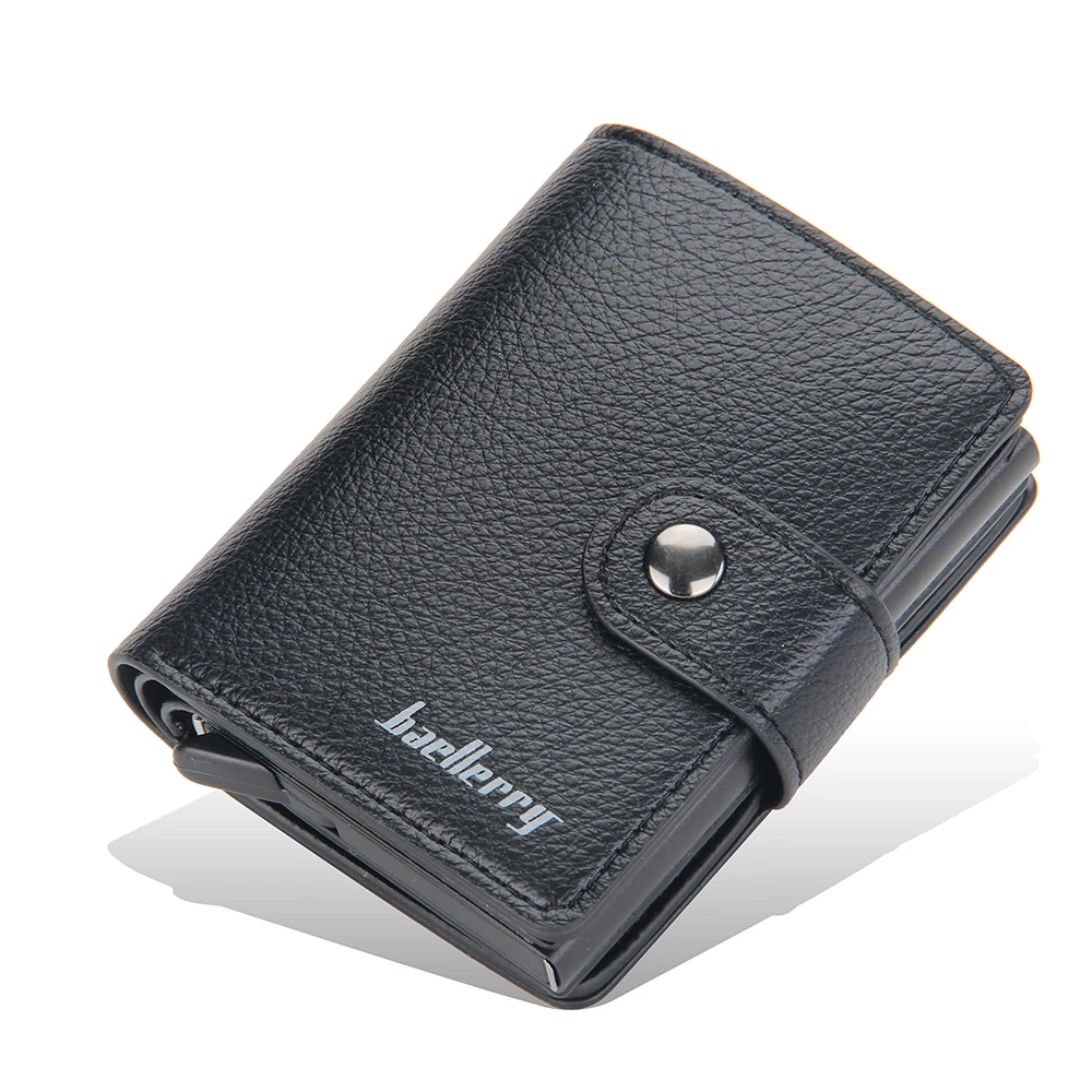 

Men Credit Card Holders Business ID Card Case Fashion Automatic RFID Card Holder Aluminium Bank Card Wallet