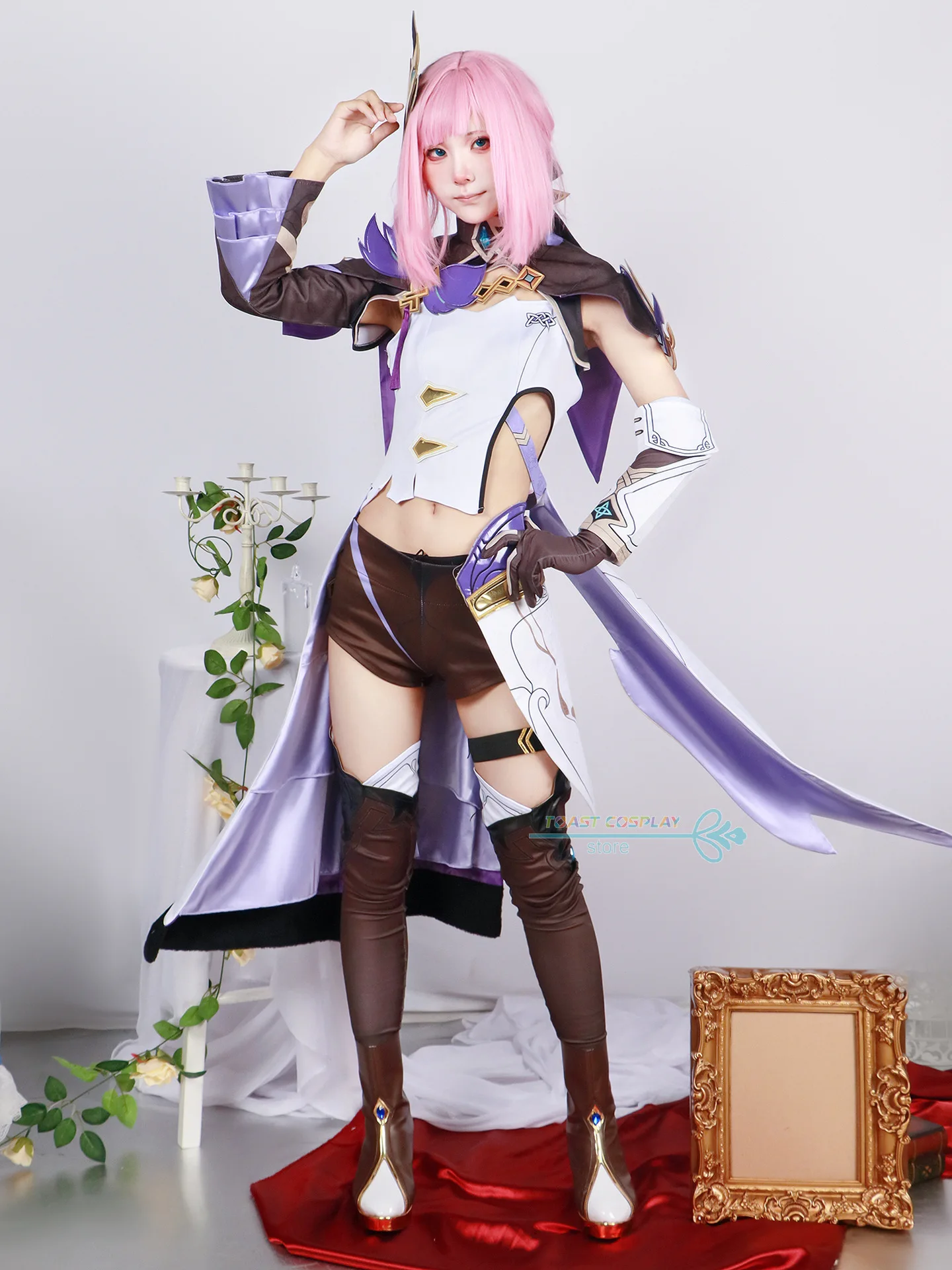 Disfraz de Honkai Impact 3rd Elysia para mujer, peluca de vestido Sexy para fiesta de Halloween, conjunto completo de Cosplay