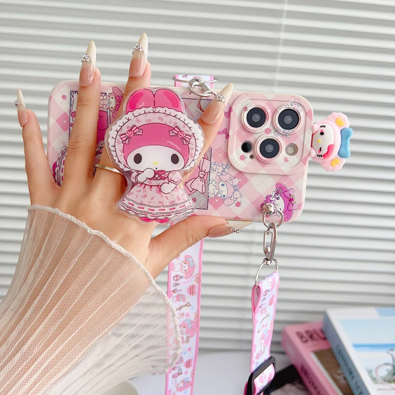 الحب كيتي لسامسونج غالاكسي A17 A07 A16 A06 A26 A56 A04E A05 A05s A15 A25 A35 A55 حافظة مع حبل حامل #4