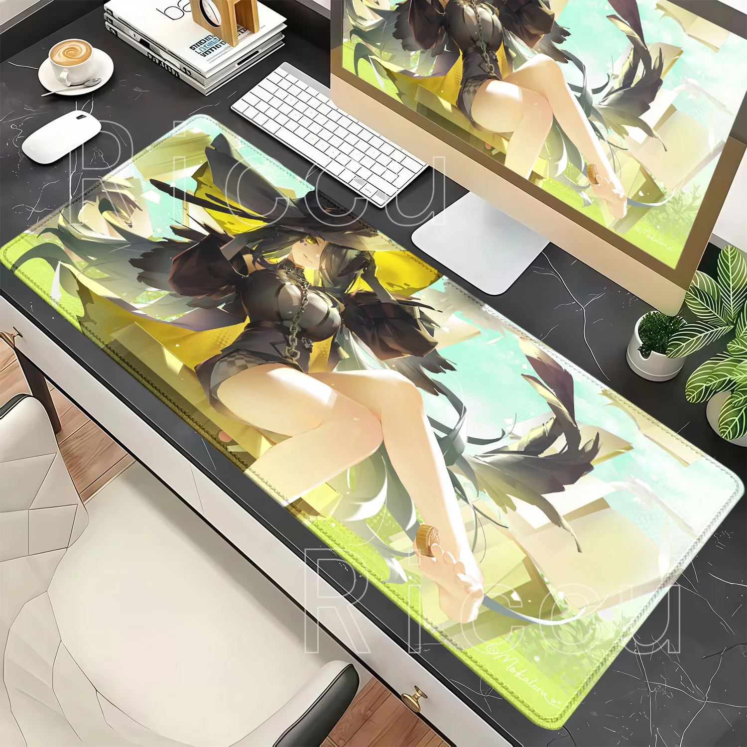 Mousepad Blackbird NTE Neverness To Everness Anime Girl Mouse Pad Non-Slip Office Accessories Overlock XXL ‌HD Printing Desk Mat