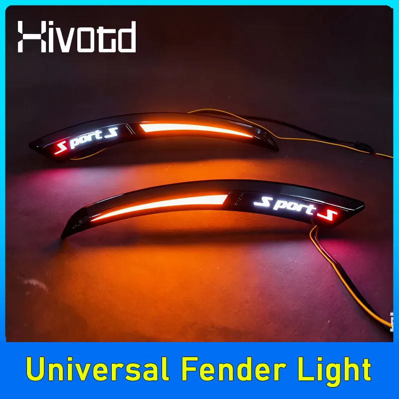 العالمي سيارة درابزين بدوره مصباح إشارة ورقة مصباح Abs لوحة الجانب ماركر الديكور الخارجي ضبط السيارات أنماط الملحقات #1