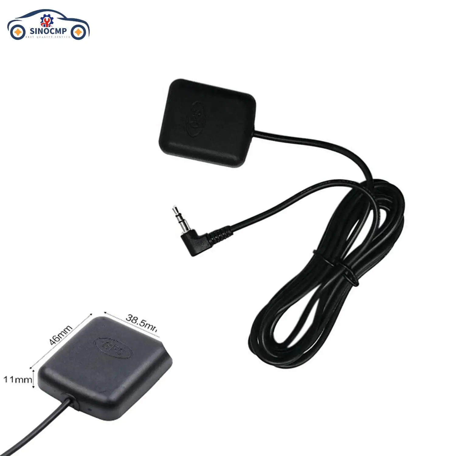 SINOCMP 1PCS 3.5mm Elbow External GPS Antenna Fits For Car Truck SUV Dash Cams Dash Camera Car Replacement Accessories