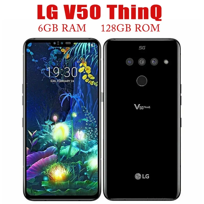 LG V50 V500N/V450PM/V450VM ThinQ 5G LTE NFC Cell Phone 6.4'' 6GB RAM 128GB ROM Rear Camera Mobile Unlocked Original Smartphone