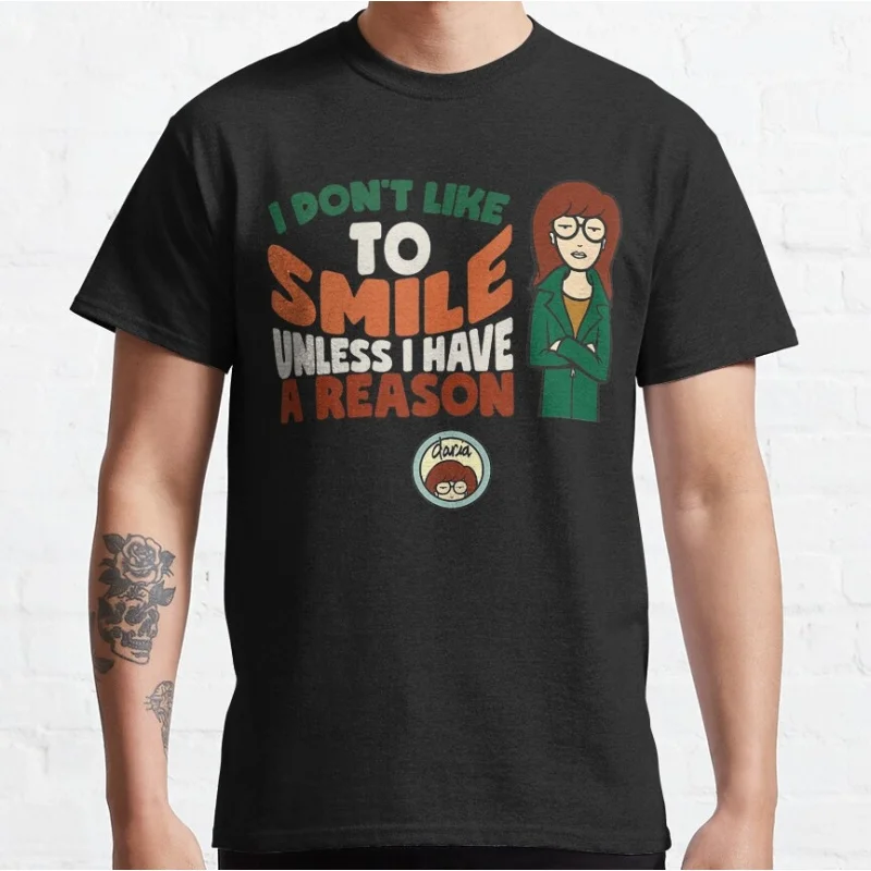 

smile i have you girl Retro Sick sad world tv shows Gift t shirt 90s Nostalgia cartoon Graphic Clothes Large size Tops S-6XL
