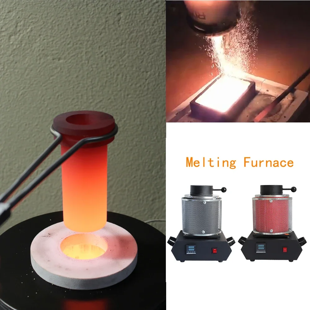 NIUPIKA 3 كجم الرقمية فرن صهر الذهب آلة التدفئة قدرة 2100 واط الصب تكرير المعادن الثمينة الفضة والمجوهرات أداة #6