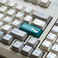 FBB Keycaps Peacock Vintage Peacock PBT Keycaps Set, Sublimation for 60%, 75%, 80%, 96%, 100% and other mechanical keyboards.