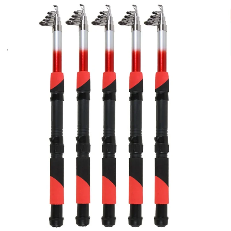 

Portable Ultralight Telescopic Fishing Rod Glass Fiber Pole Outdoor Travel Sea Spinning Tackle Carp Fishing Tackle 1.8m, 2.1