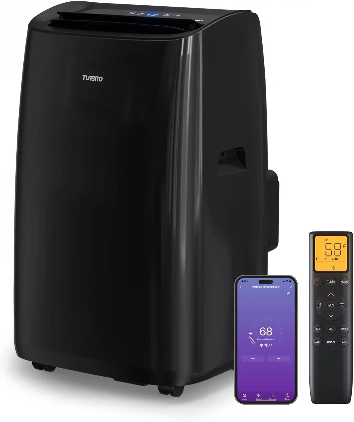 14,000 BTU Smart WiFi Portable Air Conditioner, Cooling up to 600 Sq Ft, 3 in 1 Functions, with Remote, Supports Alexa Co