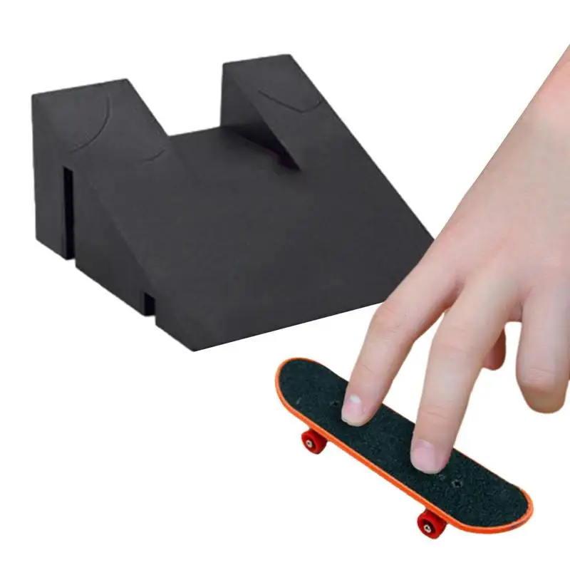 Mini Training Skating Board With Ramp Track Interesting Mini Skateboard Toys Finger Skateboards Toy Set Finger Exercise