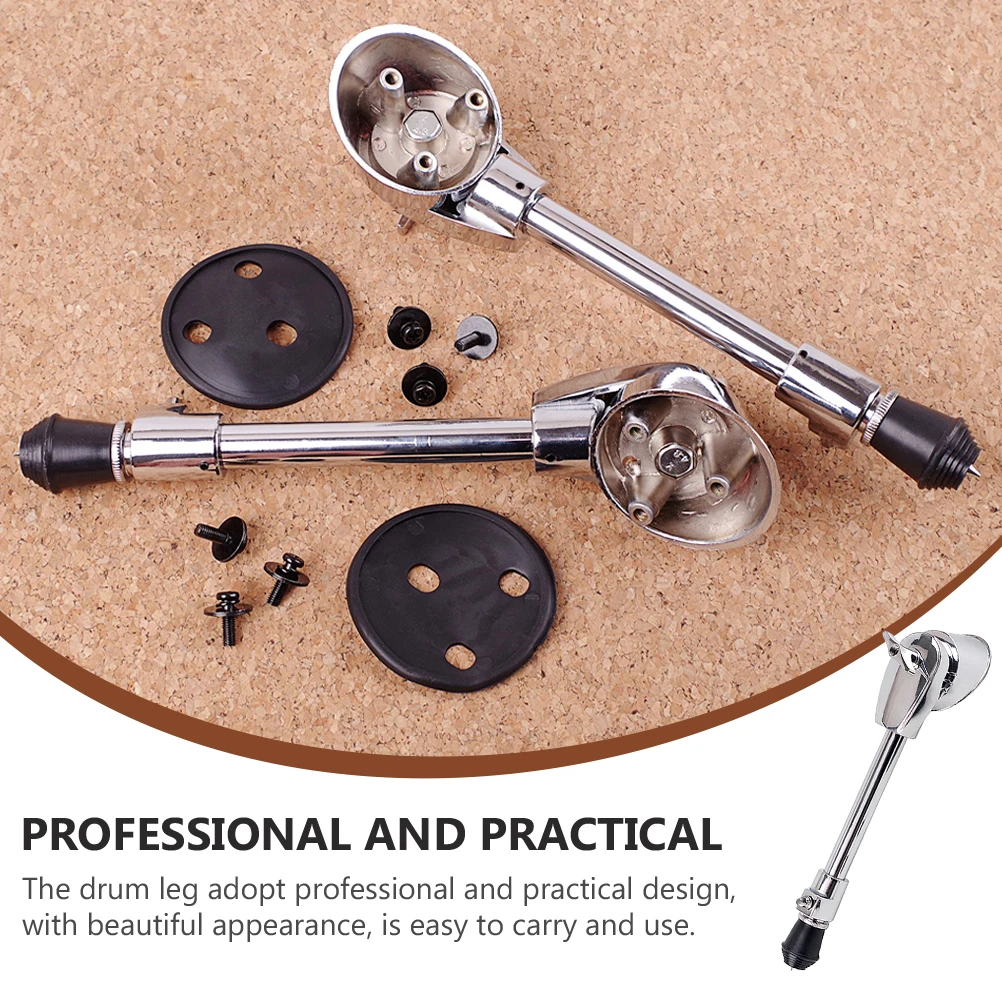 

1 set 1 Set Adjustable Drum Leg Durable Stainless Steel Skid Proof Stand For Bass Drum Support Legs Spur Bottom Stand Support