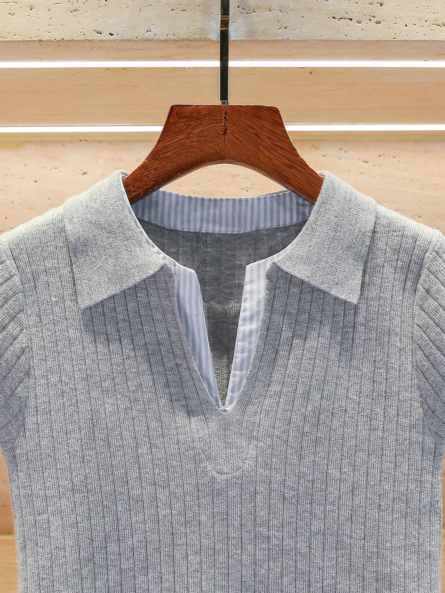 

Повседневный трикотажный топ из двух частей, универсальный, осень 2023, женский премиум-класса Faion, мягкая средняя ткань, ор...