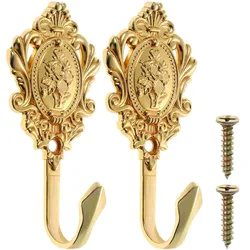2Pcs Stop Drapes Window Coverings Curtain Holdbacks Hooks Drapery Curtain Side Holder Tieback Hooks Drapery Curtain Side Holders
