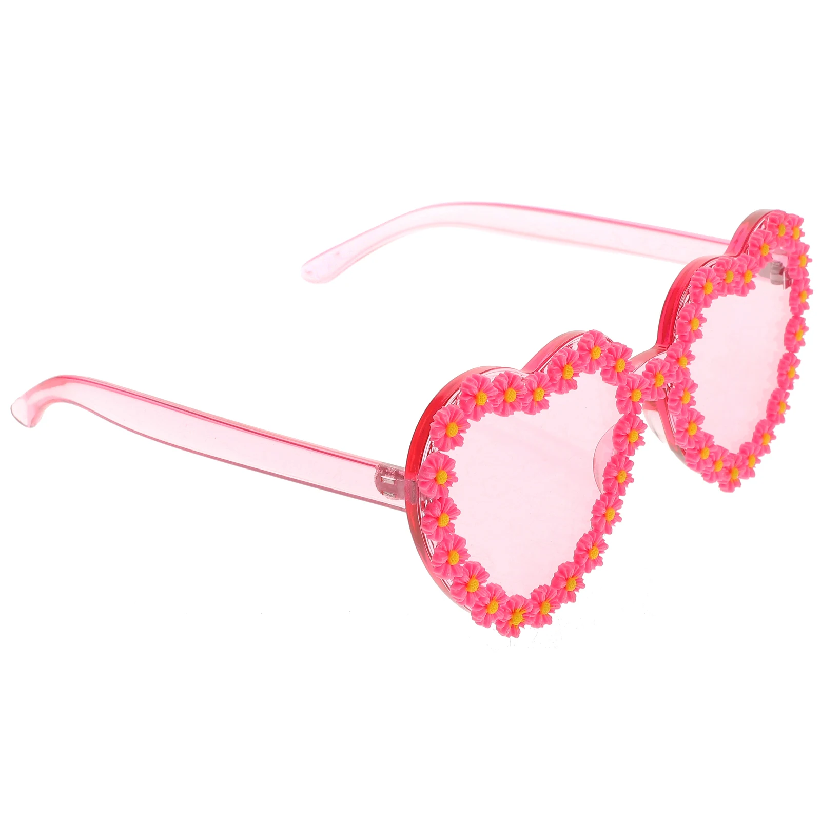 

Heart Shaped Sunglasses Pink Rimless Eyeglasses Women Lightweight Durable Summer Beach Photo Shoot Sun Protection Outdoor