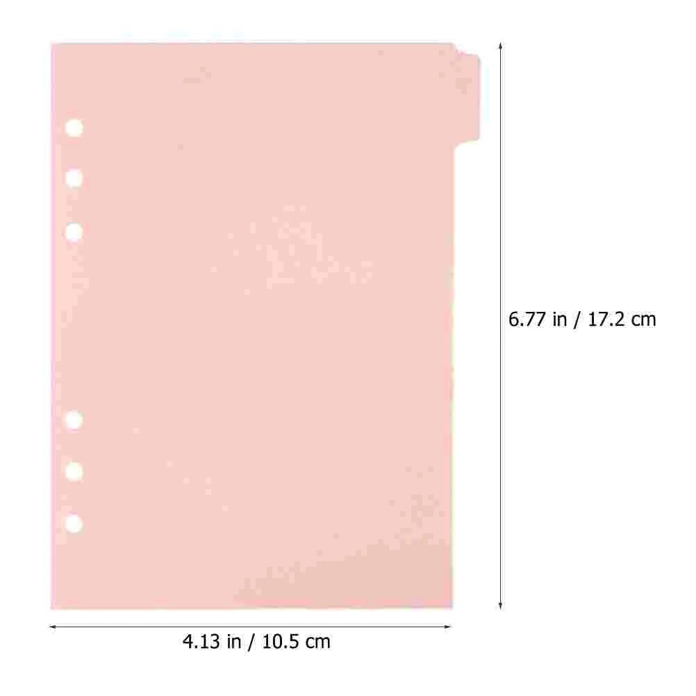 6 แผ่นสลิปป้ายกระดาษหน้าแบ่งกาวสําหรับแหวนรู A5 Binder Tab Pp แท็บสาว