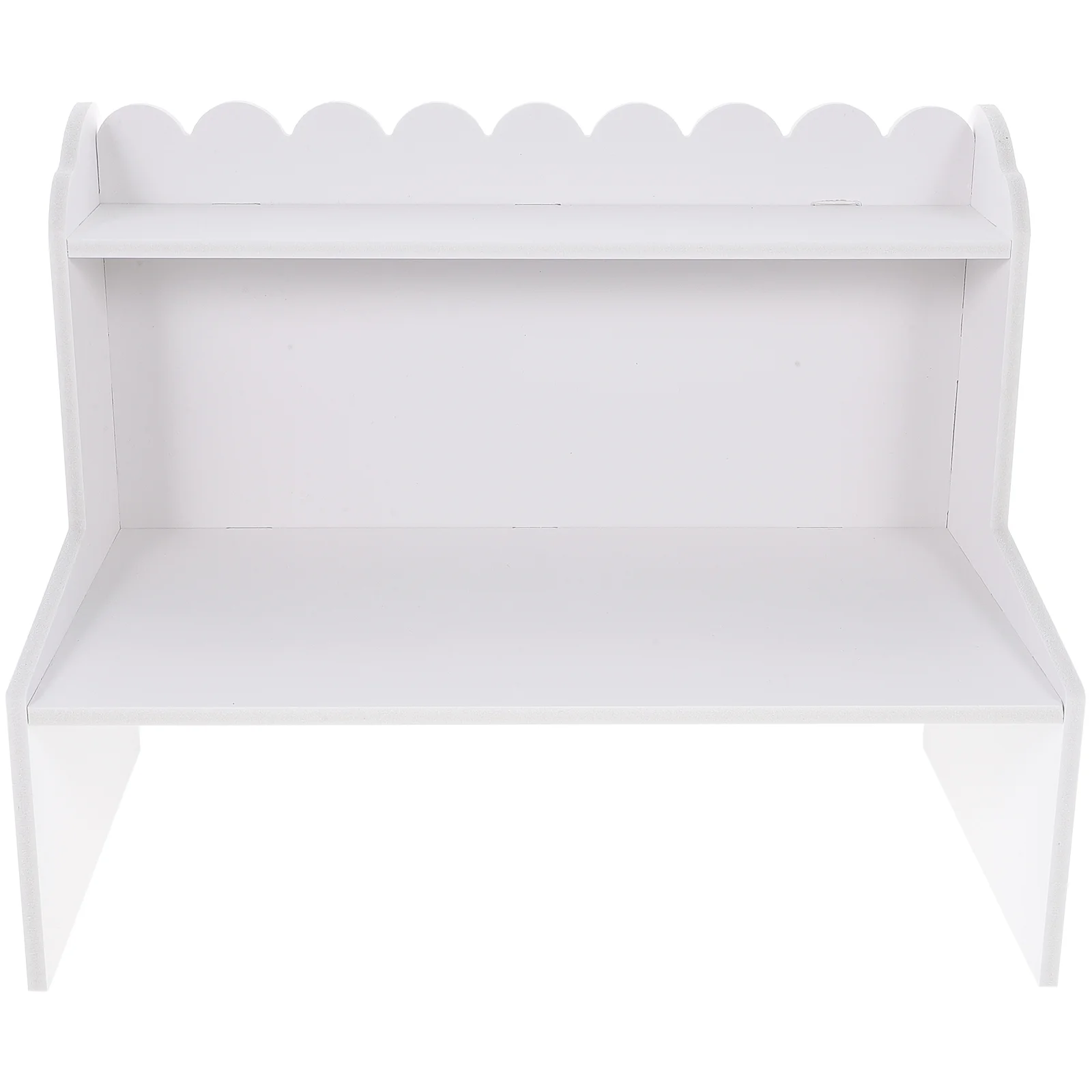 Wood-Plastic Plate Storage Rack Desktop Bin Organizer Flowerpot Office Shelf Multi-layer Study Room Case Chain Cup Holder