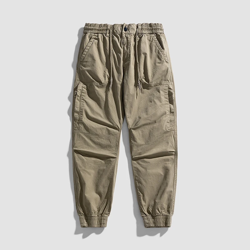 Men's American Retro Work Pants Multi Pocket High-End Casual Trendy Clothing