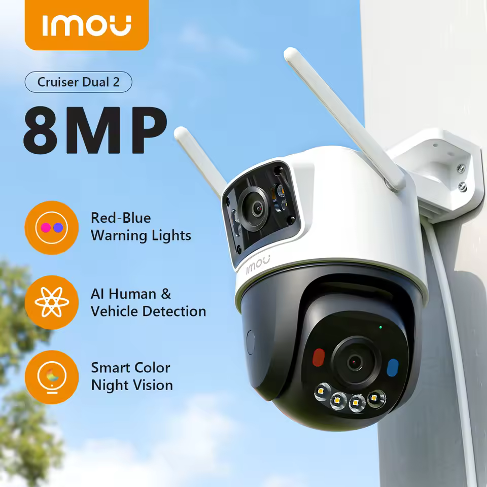 CAM IMOU EXTERIOR CRUISER DUAL 2 PT 8MP IPC-S7XEN-8M0WED