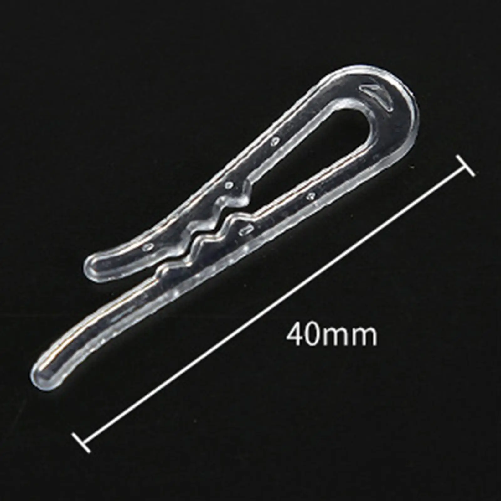 200 Pieces Transparent Alligator Clip Fixed Clip Clothes Pegs Clothes Pins Shirt Clips for Stockings Garment Sock Coat Bra