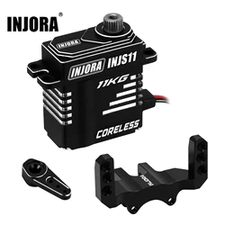 INJORA High Voltage Large Torque Metal Gear Digital Micro Coreless Servo for 1/24 RC Crawler Axial SCX24 (INJS11)