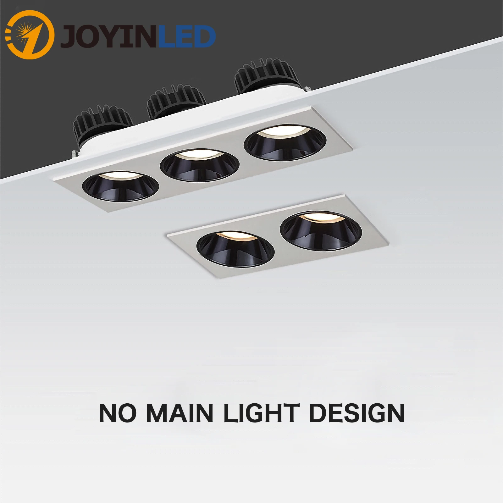 

Double Heads LED Spotlight Led Three Heads Deep Anti-glare Grille Bean Gall Light No Main Light Nordic Ceiling Downlight Lamps