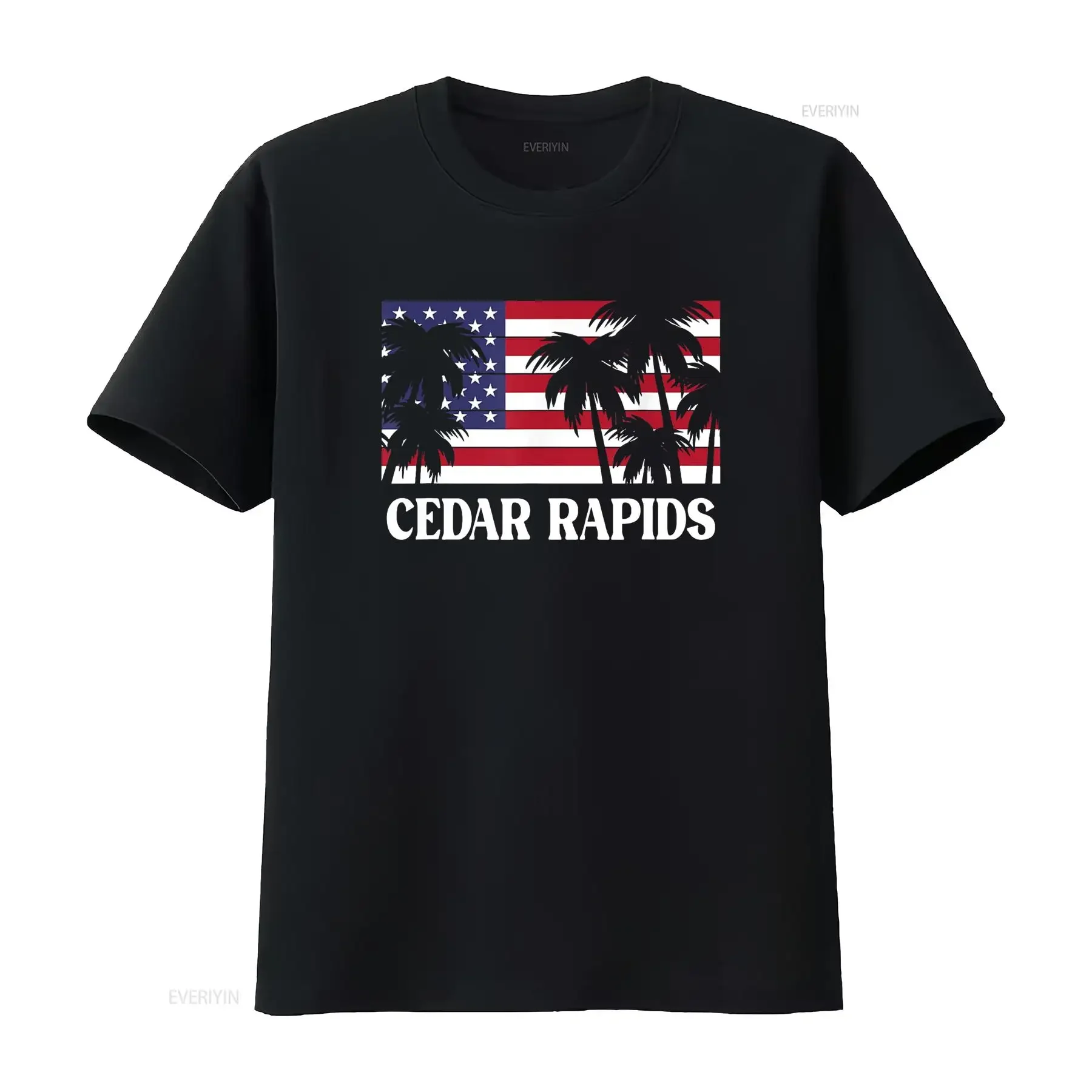 Cedar Rapids T Shirt vintage Washed Slightly Breathable Stretched fashion Top For Everyday Wear Comfortable Soft Casual
