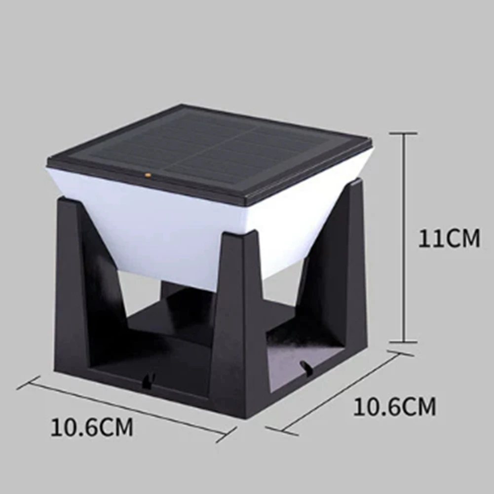 ABUG-Contemporary Solar LED Fence Deck Cap Lamp For Outdoors, Waterproof Column Lighting Solar Pillar Light