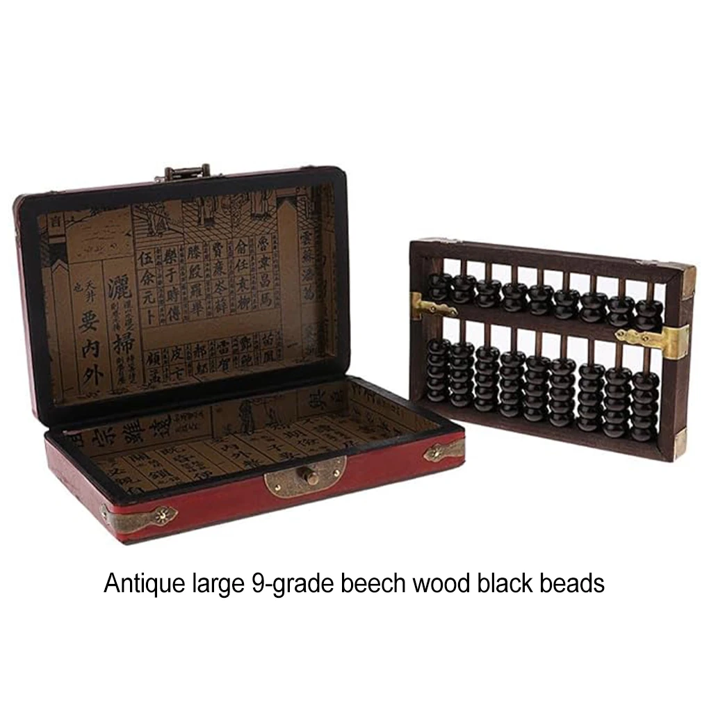 Bamboo Wood Yellow Premium Wood Vintage 9 Column Abacus For Adults And Kids Vintage And Unique