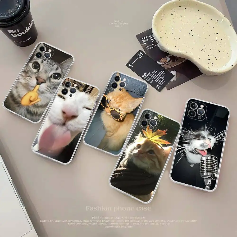 

Funny Cute Cat Phone Case For IPhone 17 16 14 11 12 13 15 Pro Max 14 Plus 17 Air Cover