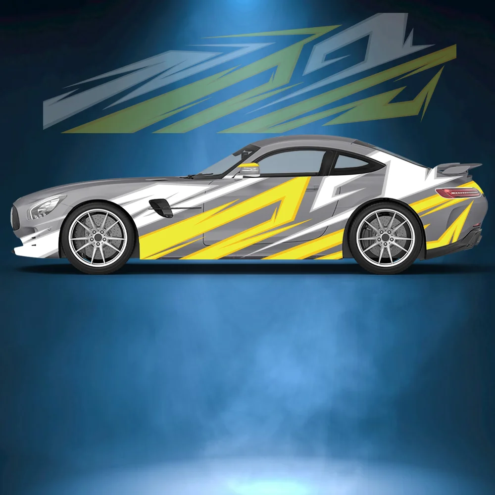 

Cool Racing Lines Color Car Vinyl Wraps Decal Self-adhesive PVC Sticker Suitable for Trucks SUV Decoration Auto Accessories Gift