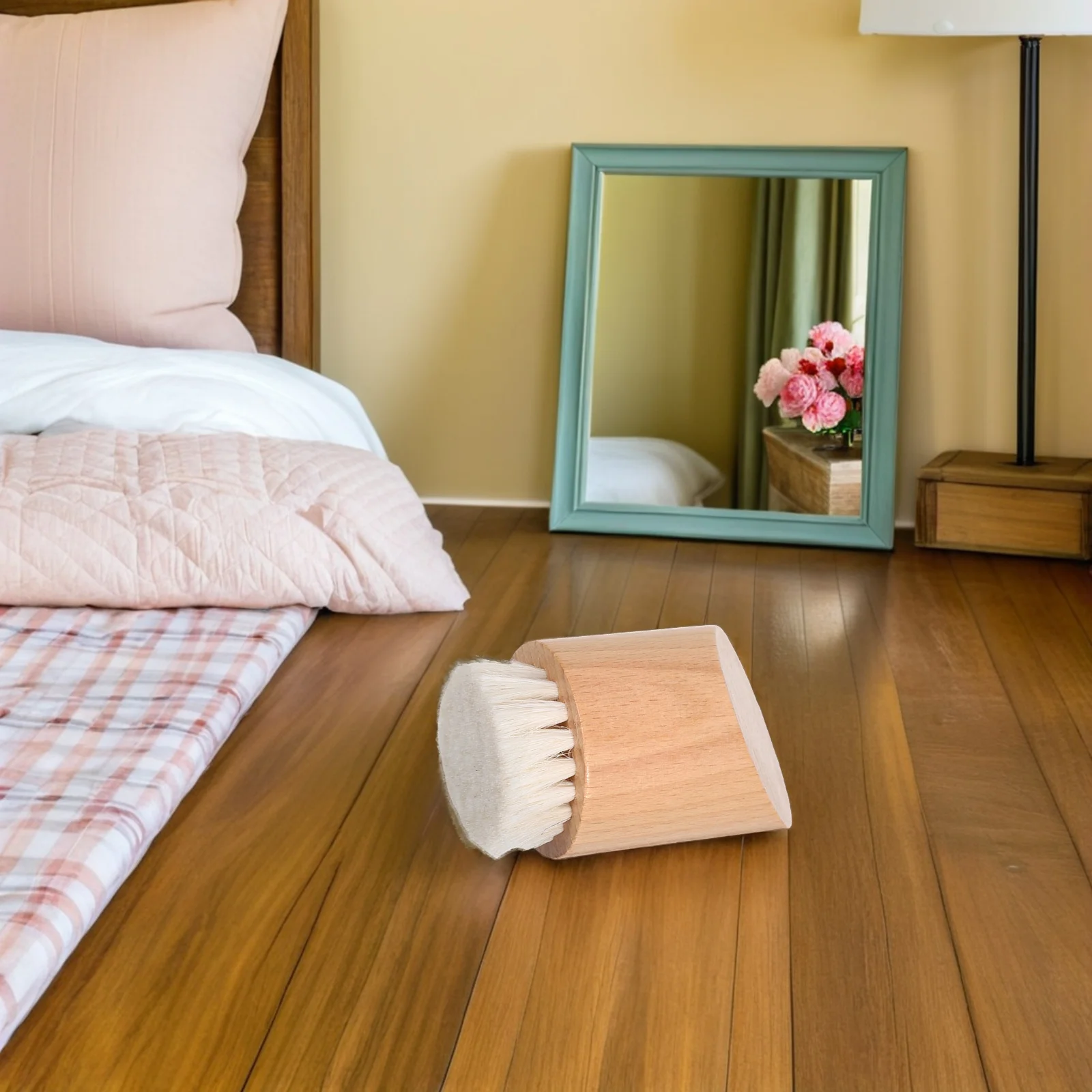 Spazzola per la pulizia del viso Manico in legno naturale Setole per capelli Pulizia profonda Scrubber per il viso con punti neri Scrubber per il lavaggio del viso