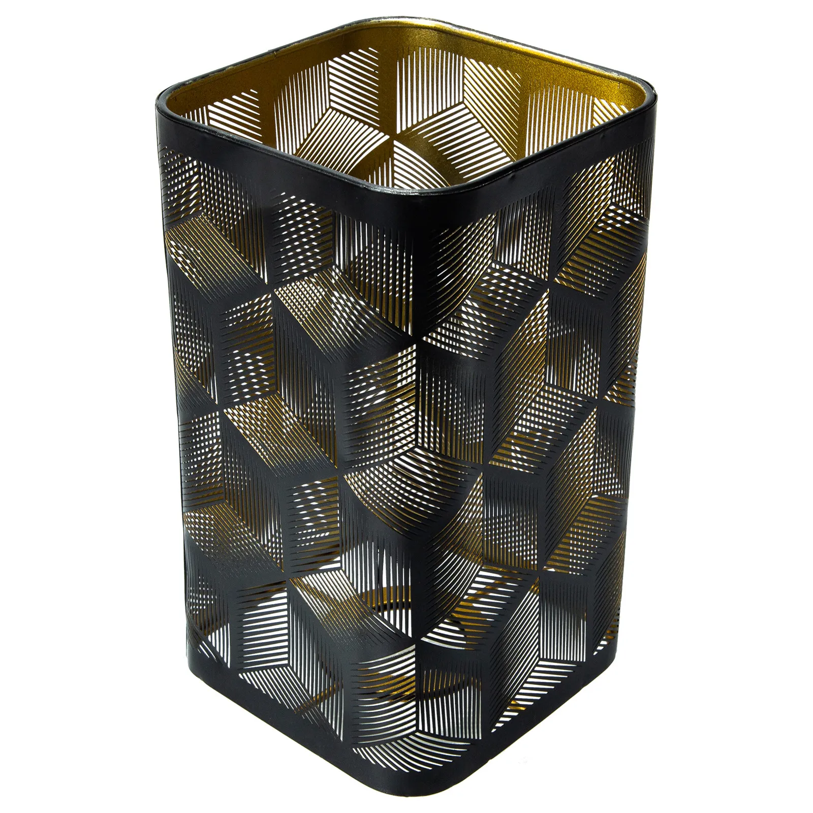 

Iron Square Lamp Shade Hollow Out Modern Pendant Lamp Shade Black Metal Lampshade for Bedroom Living Room Office Decorative