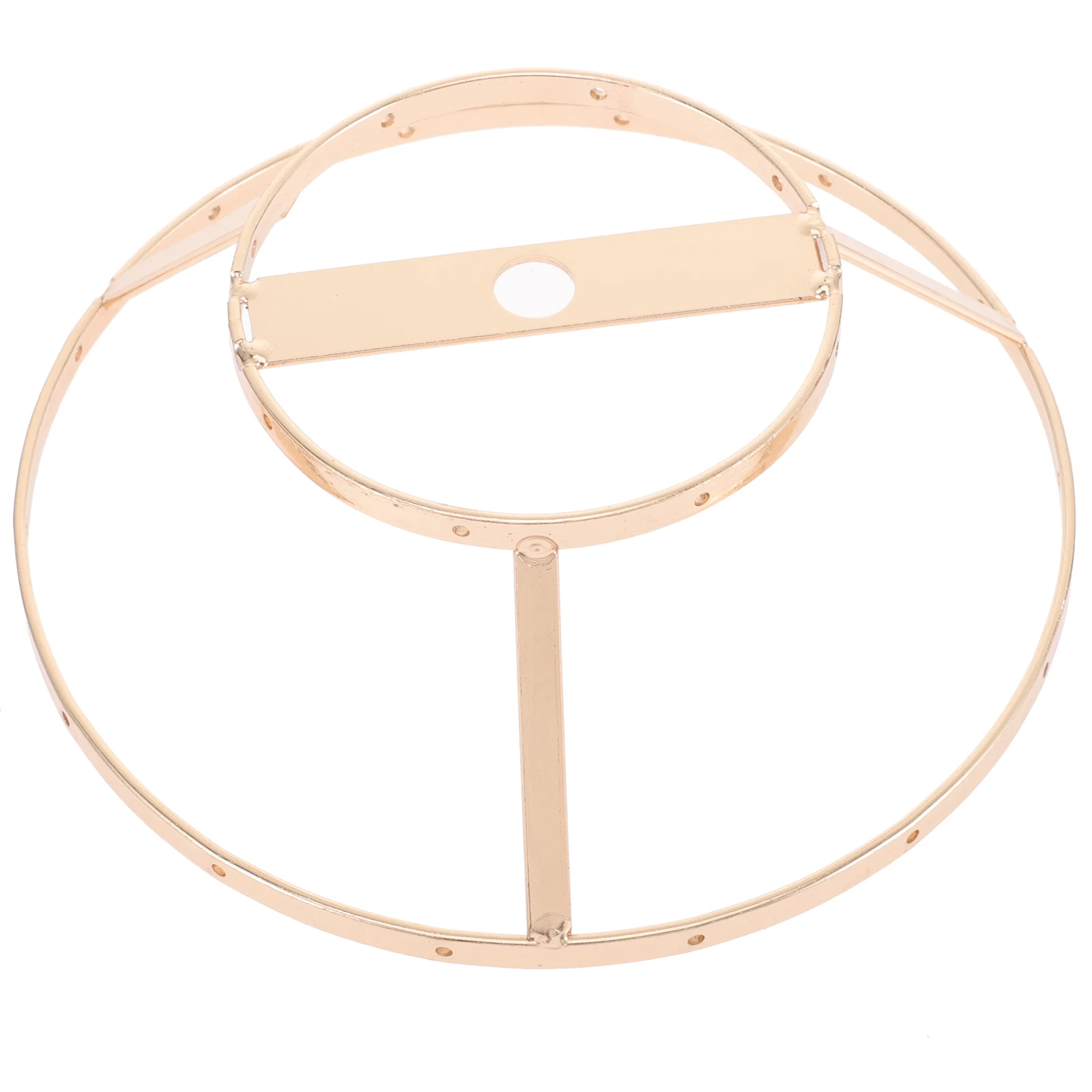 Marco de pantalla de lámpara DIY, estante de pantalla de Metal de 14 y 5cm, doble capa, conchas plateadas, marco de lámpara, lámpara de mesa, iluminación protectora