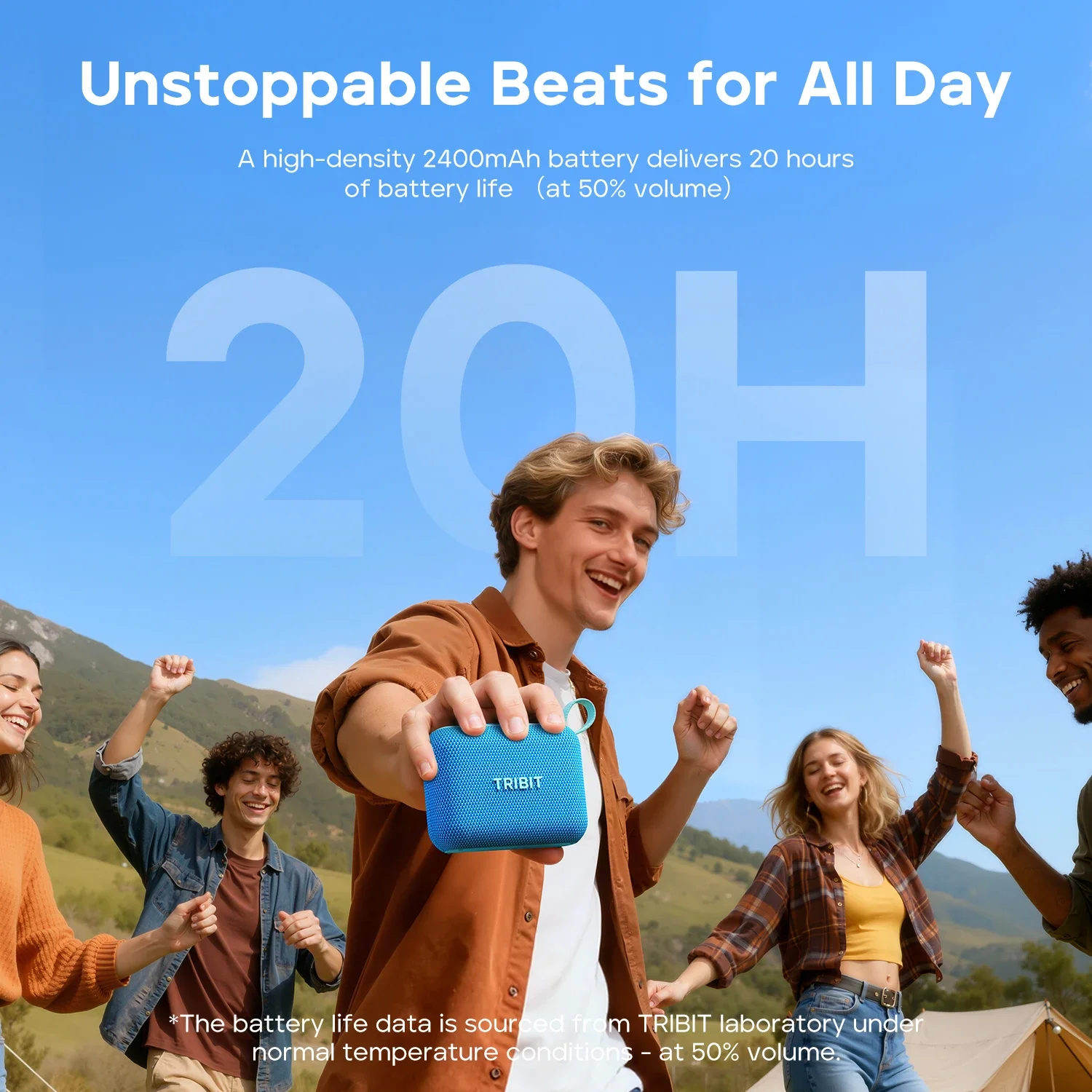 Altavoz Bluetooth Portátil Tribit PocketGo, Resistente al Agua IP68, BT6.0, Micrófono Integrado, TWS, APP, EQ, para Exteriores, Fiestas en la Piscina, Camping, Viajes 4