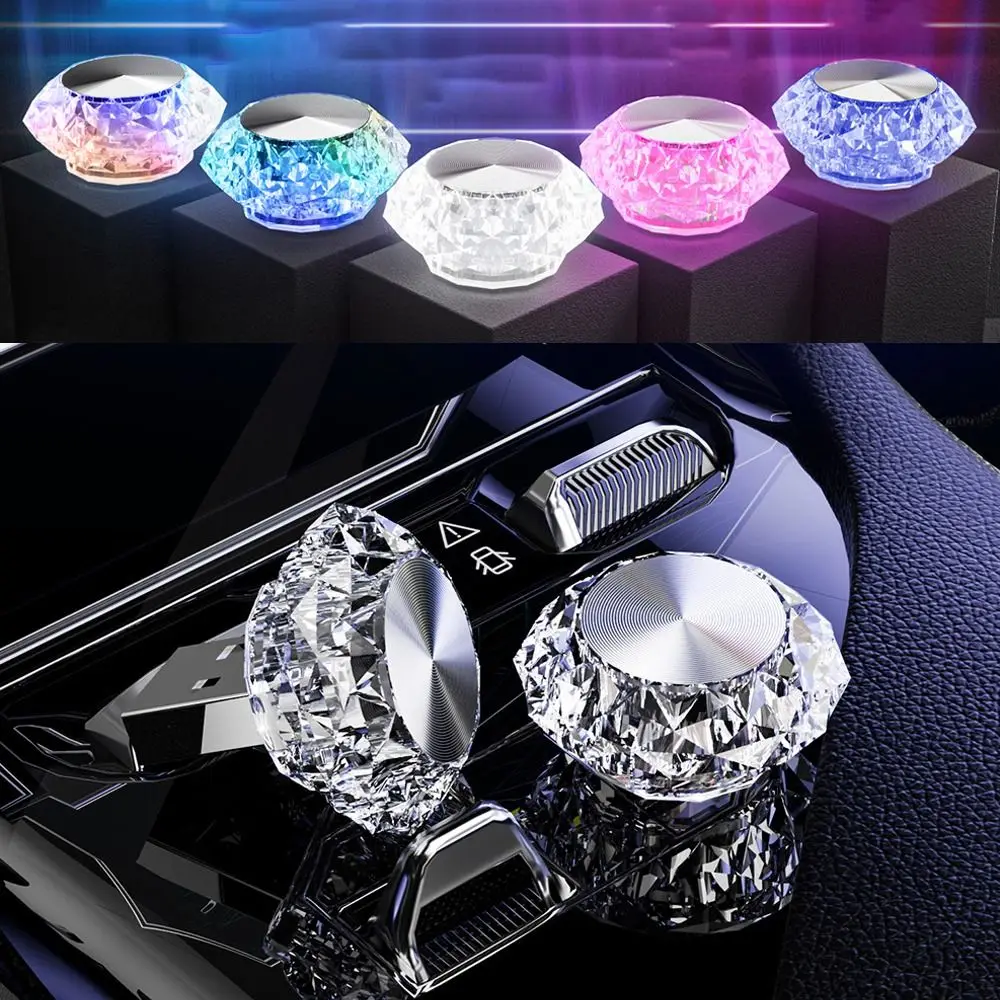 Universal Diamond Shaped USB Ambient Light LED Decorative Portable Auto Interior Light Plug Play Car Atmosphere Lamps