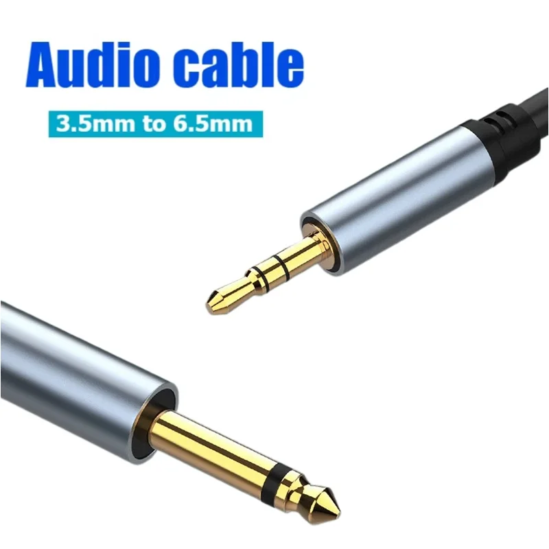 

Aux Cables 3.5mm To 6.5mm Male To Male Audio Cable Jack for Computer Laptop Headsets Sound Card Cellphone DVD Amplifier