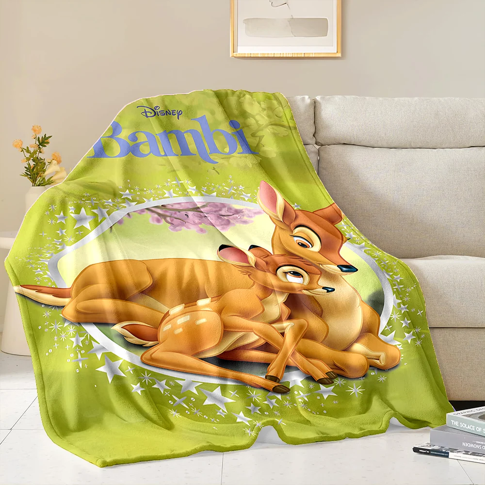 3D New Arrive  Disney Bambi Cartoon Flannel Blanket for Bed Bedroom Sofa Picnic,Throw Blanket for Cover Outdoor Leisure Nap Gift