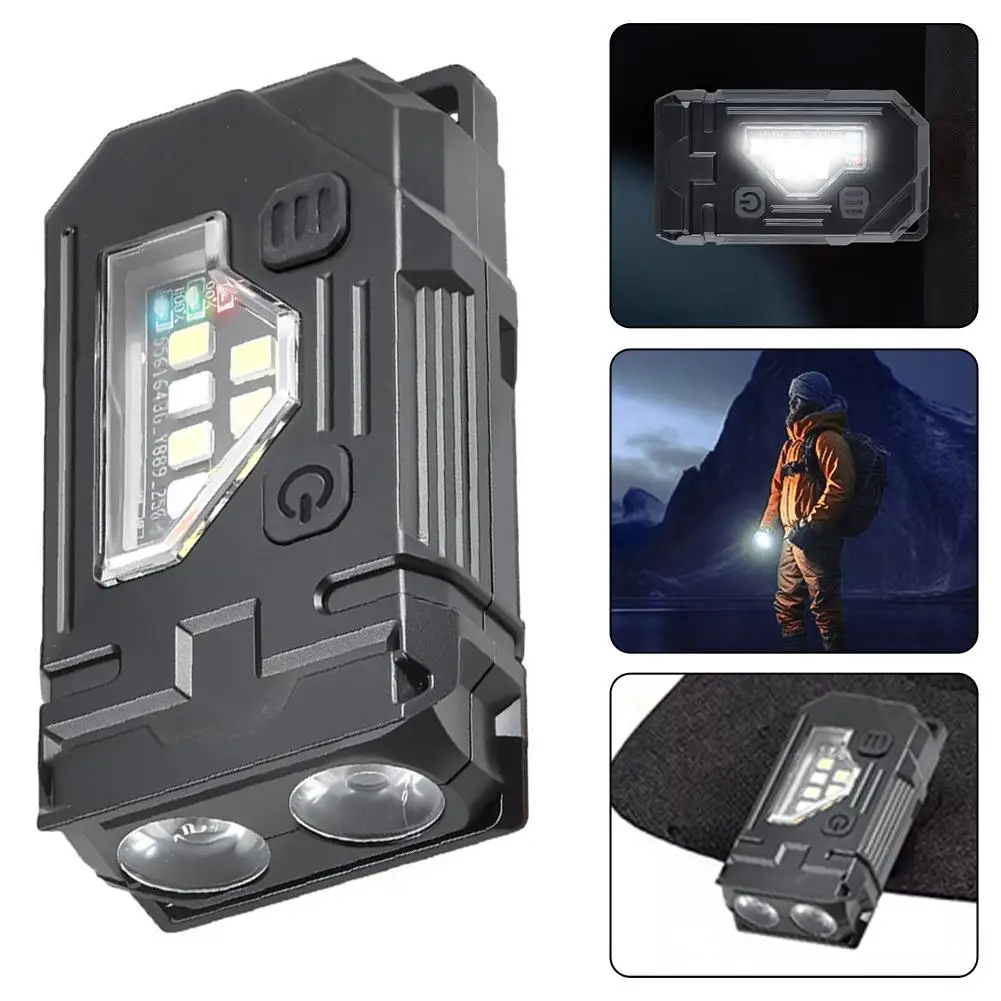

Mini Keychain COB Flashlight 8 Lighting Mode Rechargeable Magnetic Torch Light Super Bright Lamp For Outdoor/Fishing