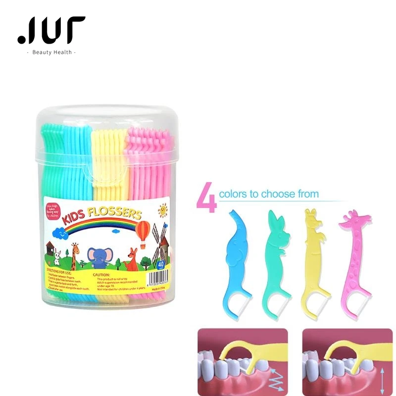 

40pcs Children Flosser for Tooth Cleaning Interdental Brush Dental Floss Care Oral Hygiene Toothpicks Dentistry Beauty