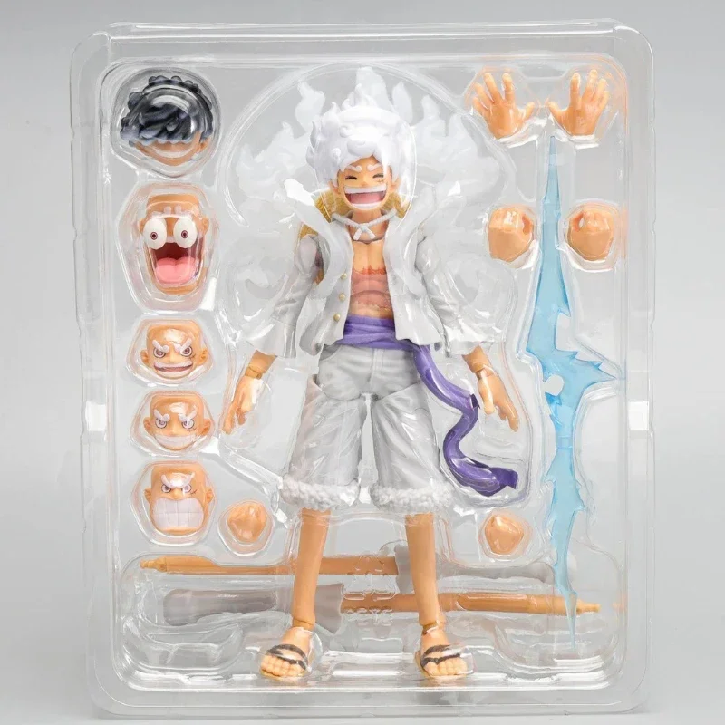 En Stock Original Bandai SHF One Piece Monkey D. Luffy figura de acción juguete de animación regalo modelo coleccionista Hobby Anime genuino