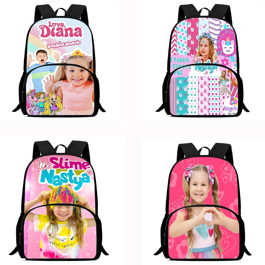 Child Backpacks Like Nastya Shoulder Bag Pencil Case Pupil Large Capacity School Bags for Boys Girls Best Gift