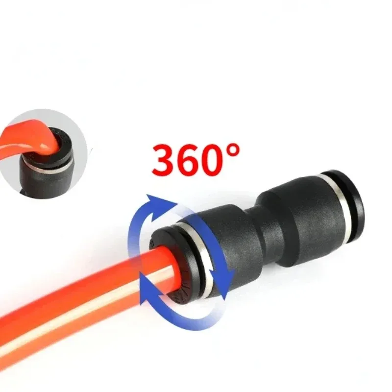 5PCS 4 6 8 10 12 mm OD Tube PE PEG T-type 3 Ways Pneumatic Air Fitting Quick Release Push To Connect T-Connector Compressed Air