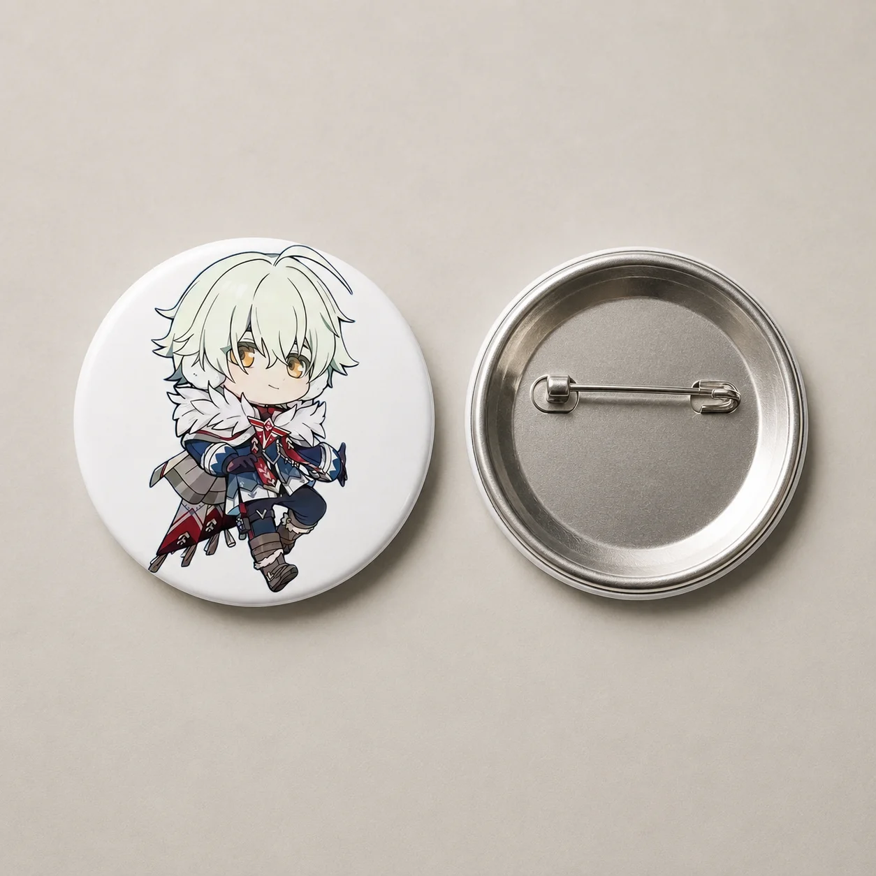 Genshin Impact Alyosha Button Pins Brooch 58mm Round Badge Decors Halloween Accessory Gifts Customized