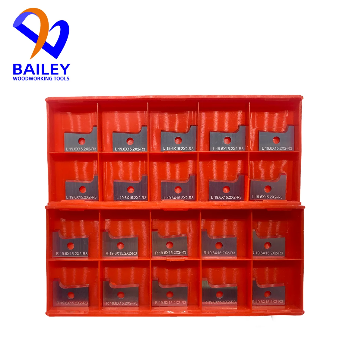 BAILEY 10PCS 19.6x15.2x2mm R3 Carbide Scraping Blade Woodworking Tools Knives Scraper For Edge Banding Machine