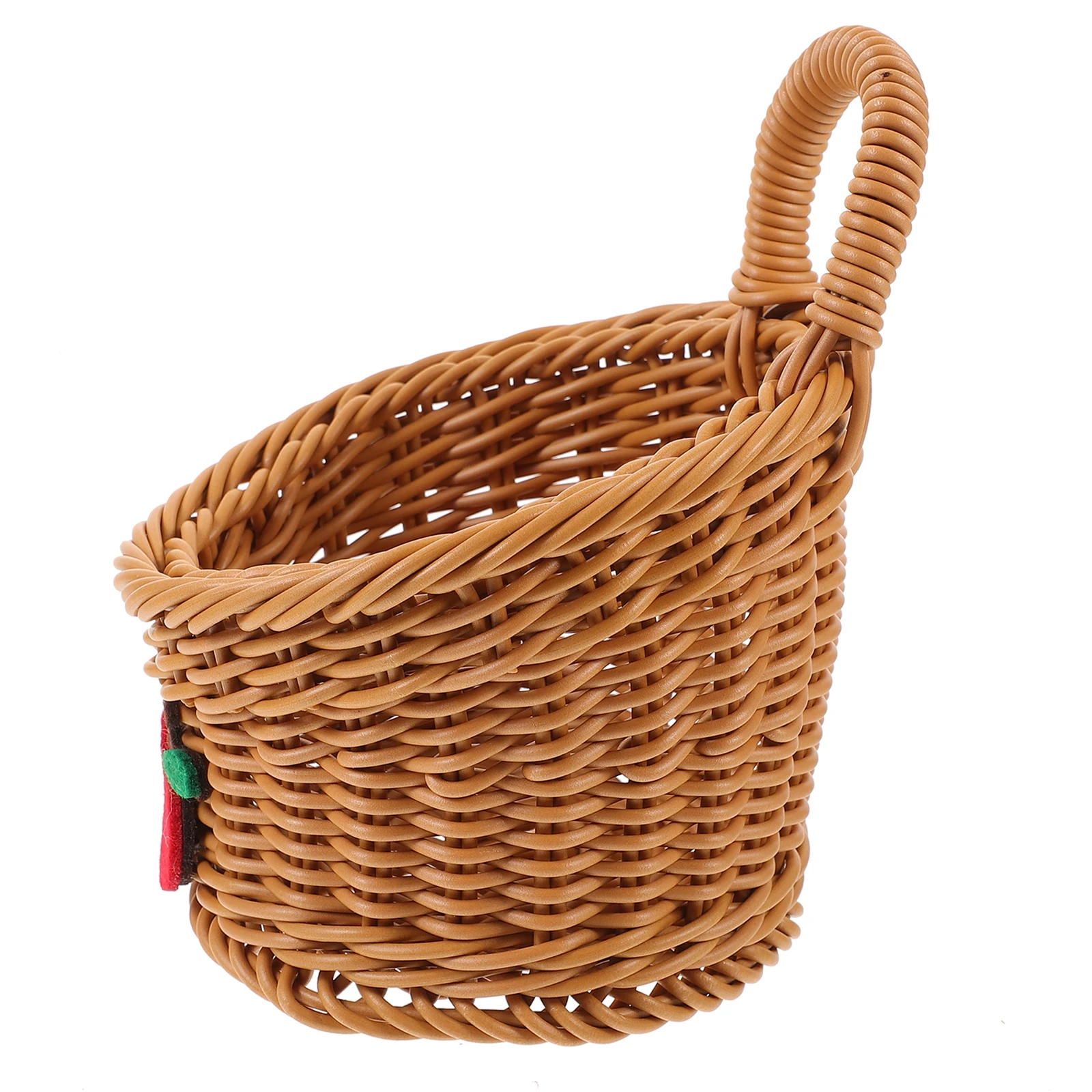 

Hanging Woven Storage Basket Wall Mount Garlic Vegetable Fruit Holder Kitchen Sundries Basket Farmhouse Decor Wall Hanging