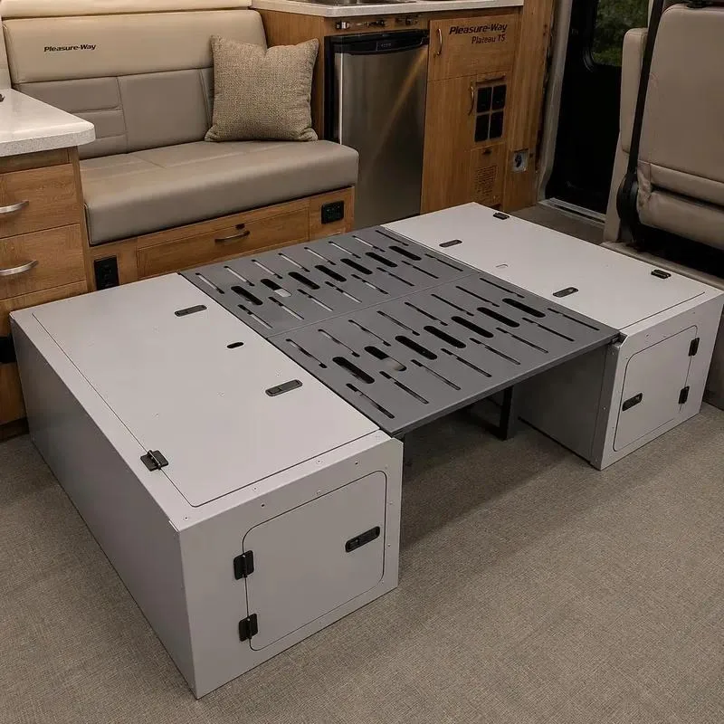 Foldable RV Bed Frame Aluminum Alloy Modular Design Easy to Install Suitable for Camper Conversion